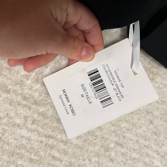 NWT Ronny Kobo Nooshie flower leaf Top black ($378) - Medium - Picture 5 of 9